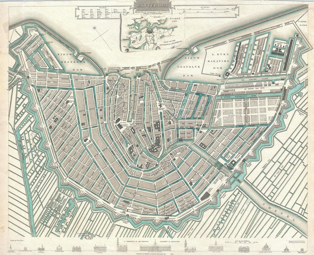 地図のヴィンテージアムステルダム