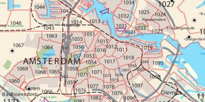 地図アムステルダムの郵便番号