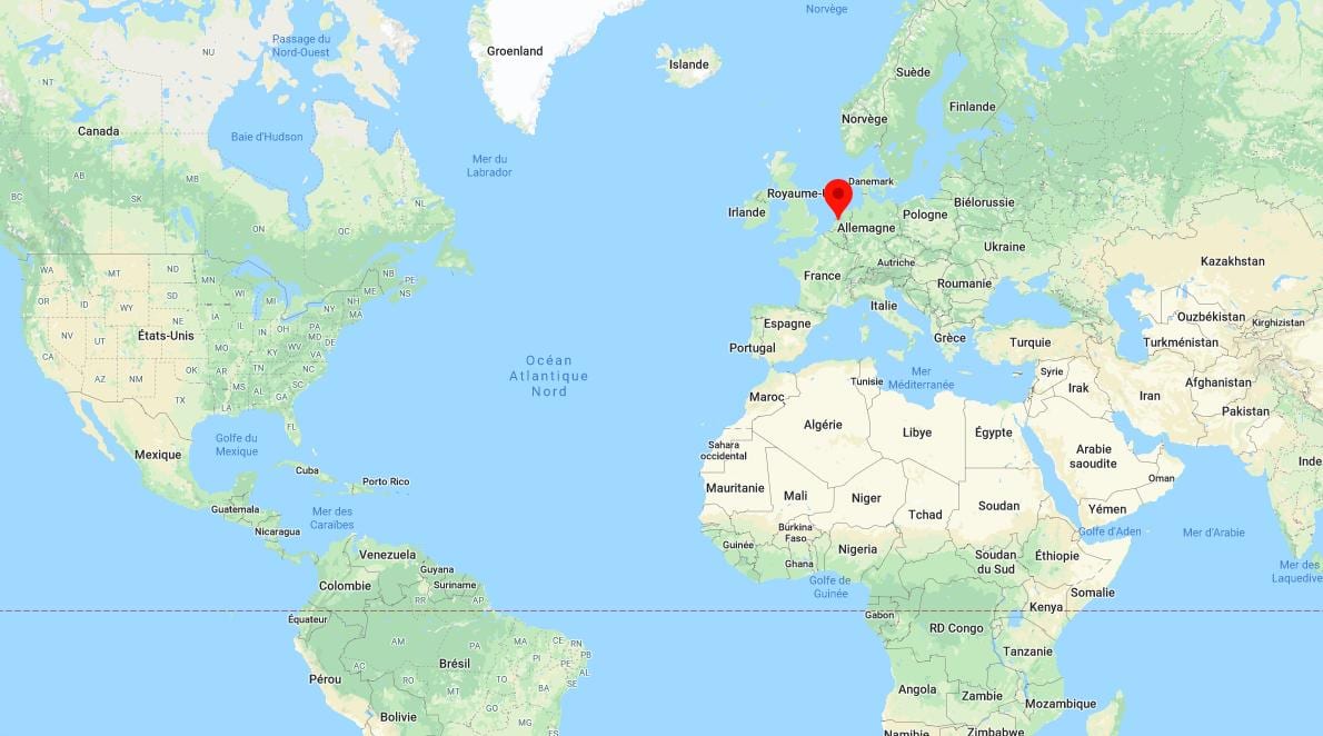 アムステルダムのグローバル地図
