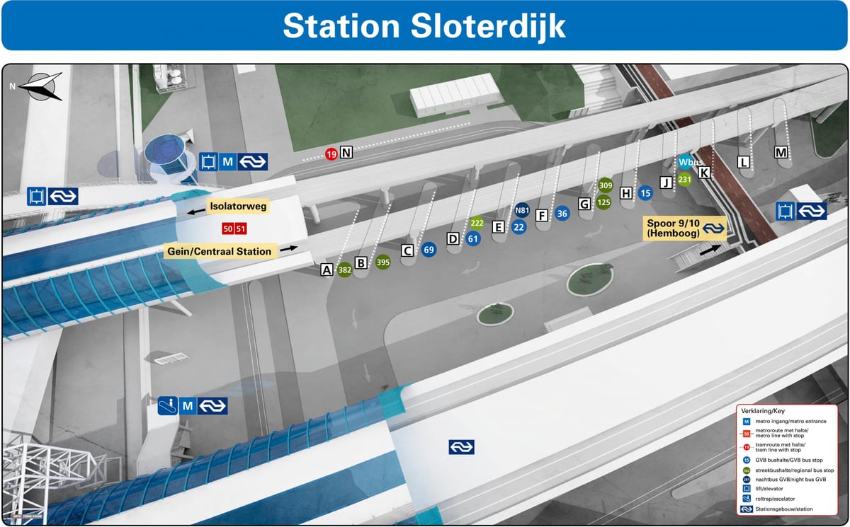 地図sloterdijk駅