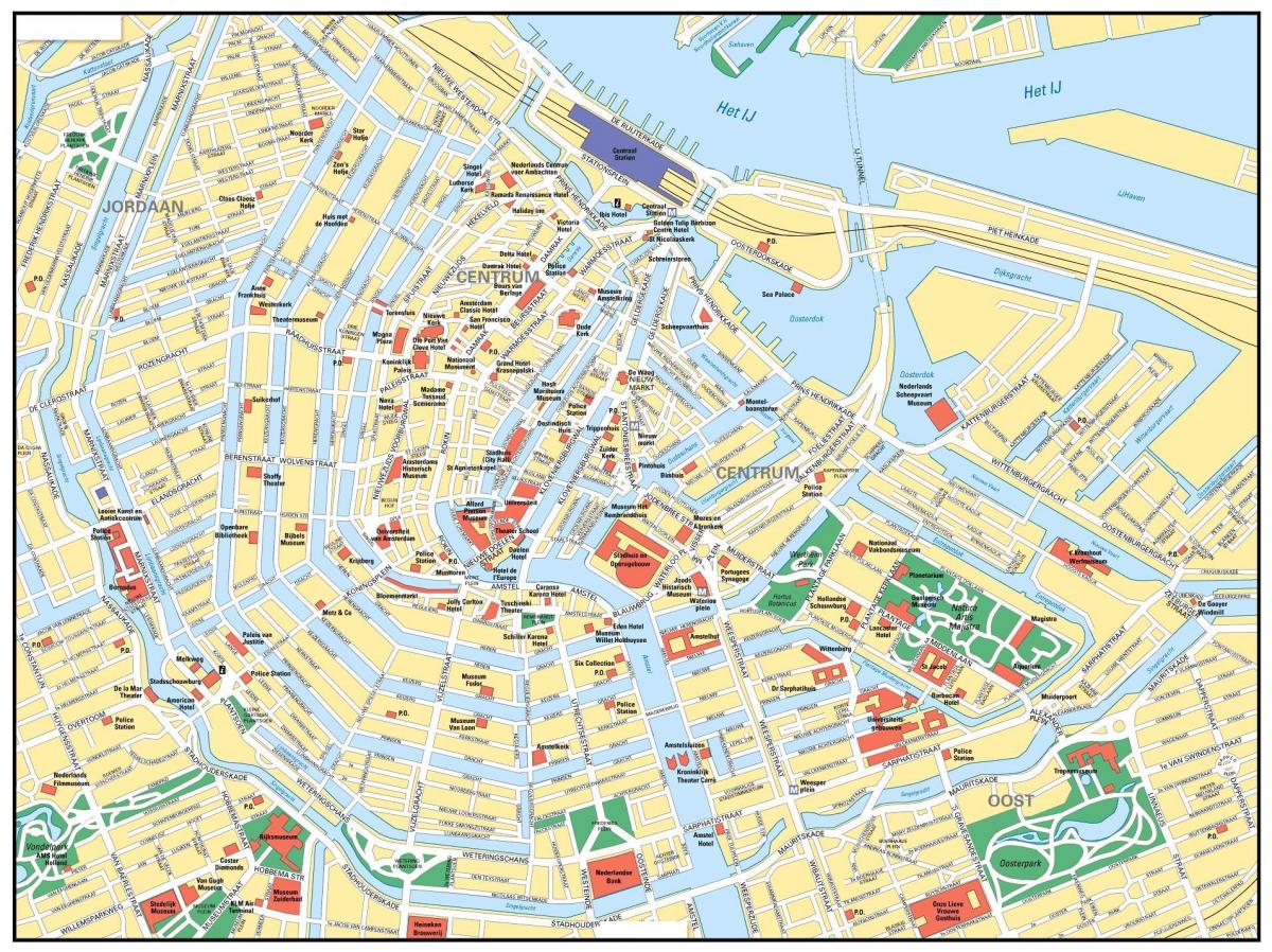 アムステルダムのオフラインの市内地図