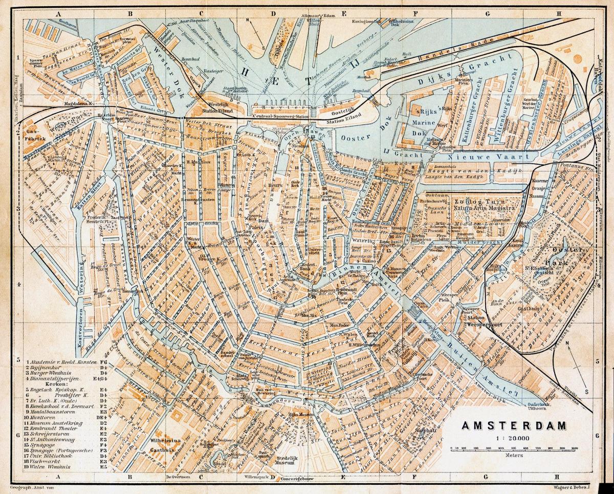 アムステルダムの旧市街地図