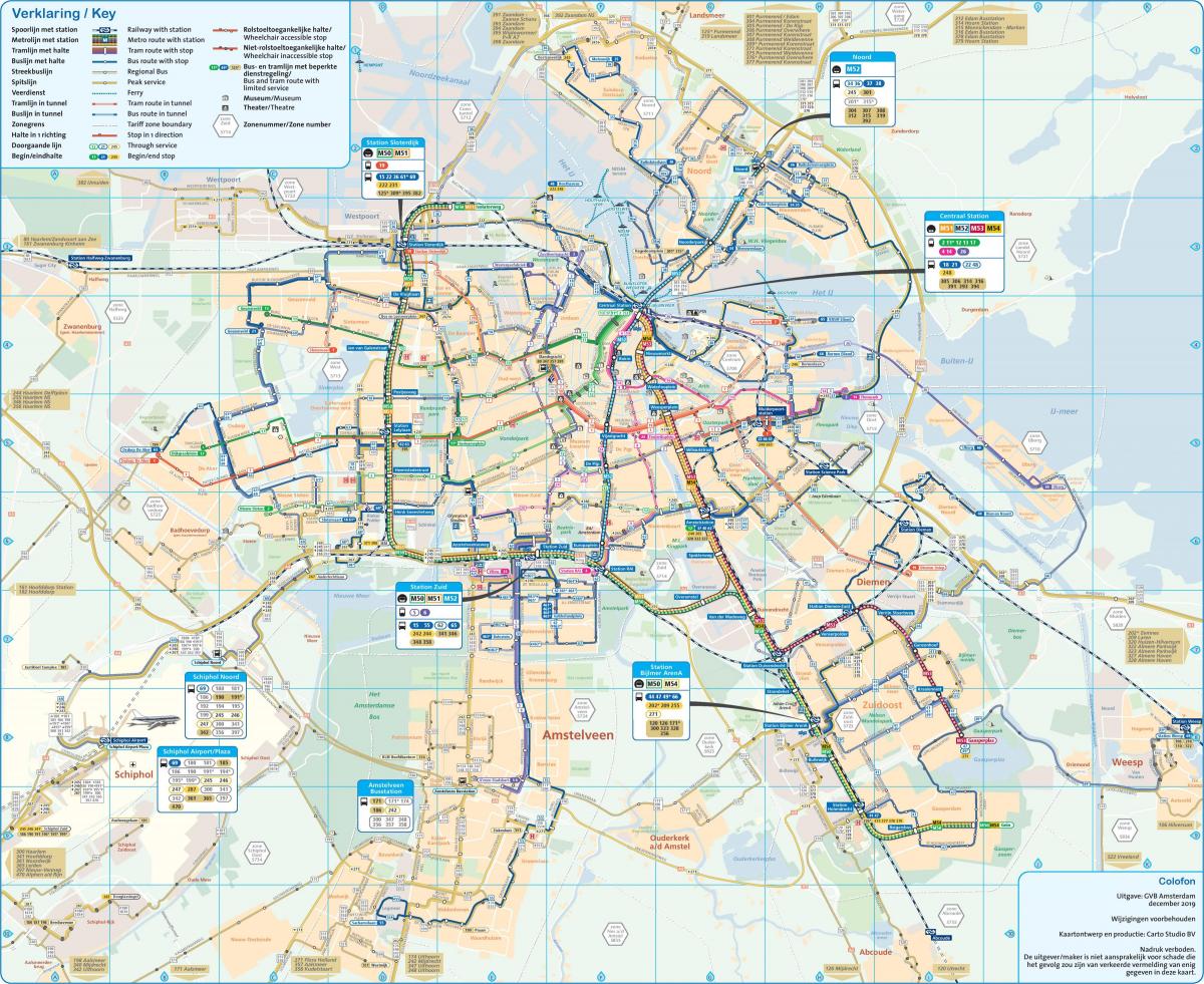 アムステルダムバス路線図