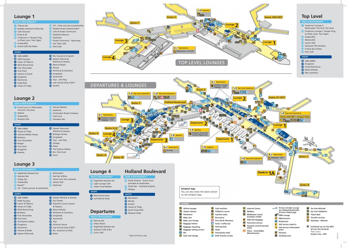 スキポール空港送迎の地図