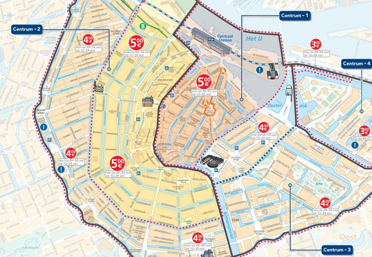 アムステルダム駐車場区の地図