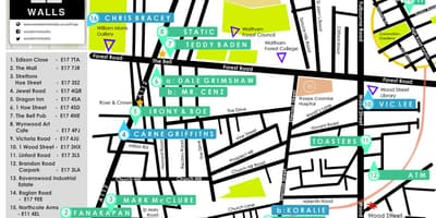 ストリートアートアムステルダムの地図