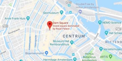 地図アムステルダムのダム広場