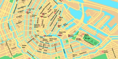 地域のアムステルダムの地図