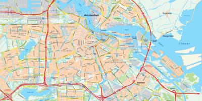 地図の道路アムステルダム