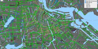 アムステルダムサイクルの地図