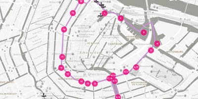 地図アムステルダムのライトフェスティバル