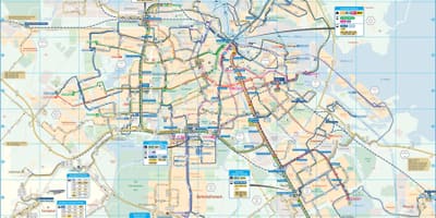 地図アムステルダムの公共交通機関