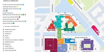 地図のアムステルダム大学