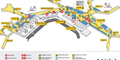スキポール空港地図klm