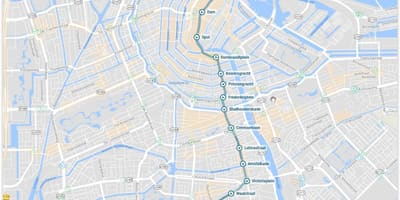 アムステルダム路面電車4路線図