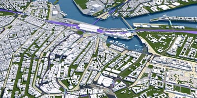地図のアムステルダム3d