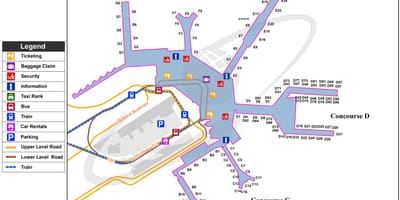 地図のスキポール空港ゲート