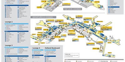 スキポール空港出発地図