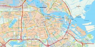 地図の道路アムステルダム