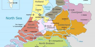 アムステルダムオランダの地図