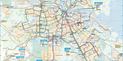 地図アムステルダムの公共交通機関