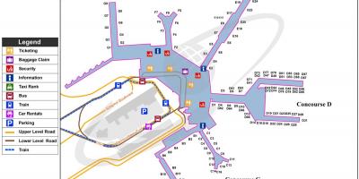 地図のスキポール空港ゲート