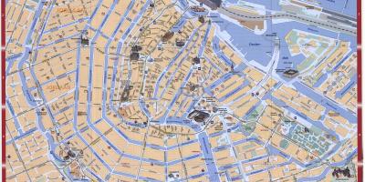 地図ウンタウンのアムステルダム