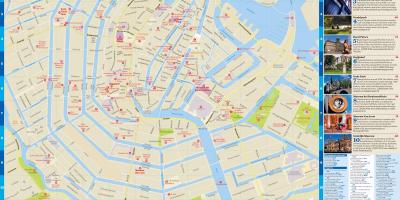 アムステルダム市の観光名所の地図