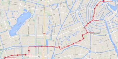 路面電車で2アムステルダムの路線図